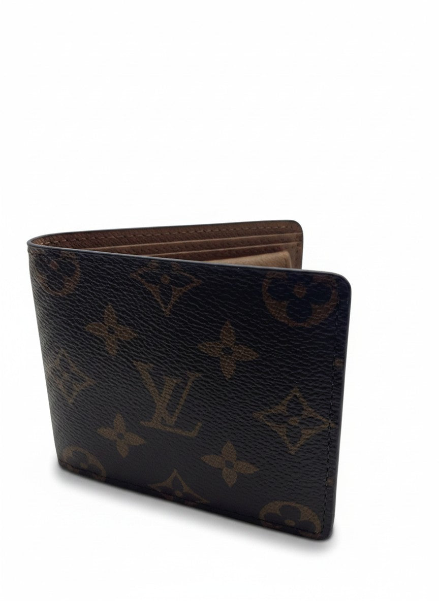 Louis Vuitton Brown Monogram Bifold Wallet With Coin Pocket