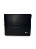 Tommy Hilfiger Black Bifold Wallet With Embossed Logo Band