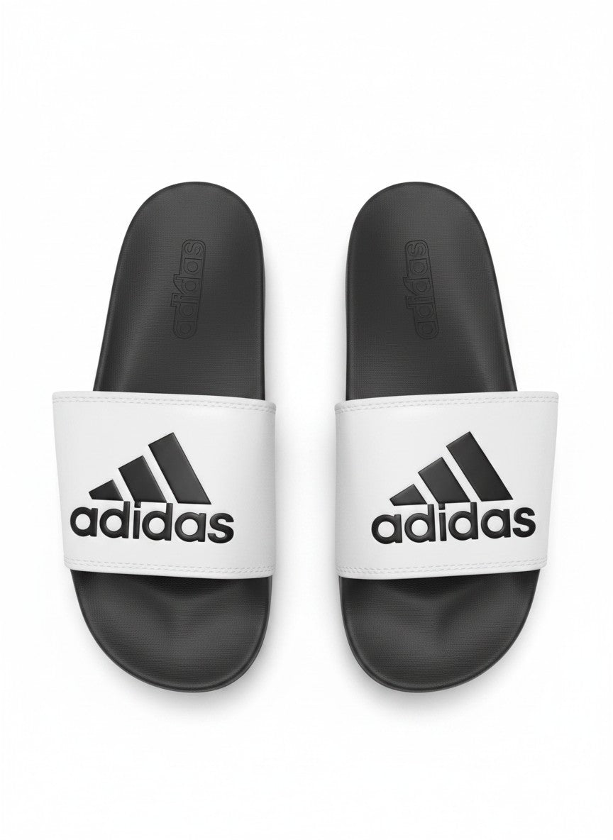Adidas Adilette Comfort Slides - Cloud White / Core Black / Core Black
