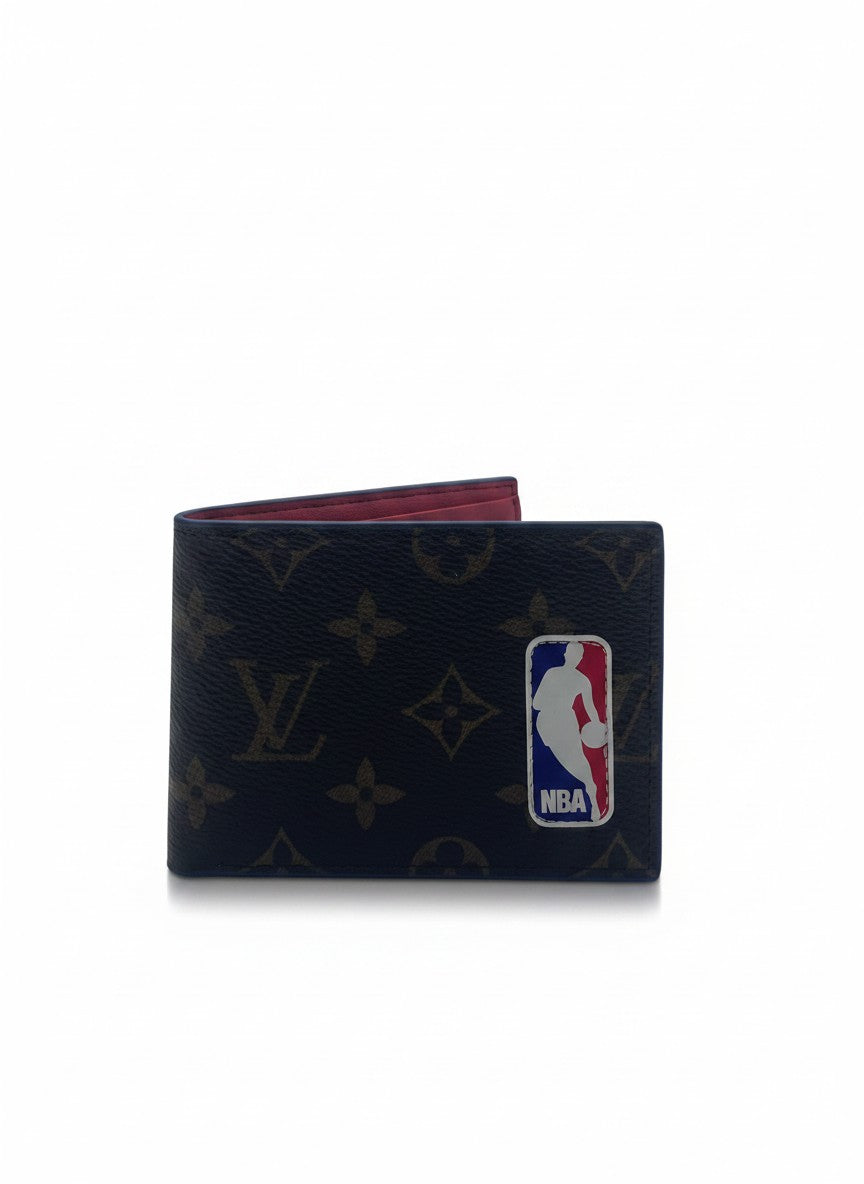 Louis Vuitton x NBA Brown Monogram Bifold Wallet With Red Interior