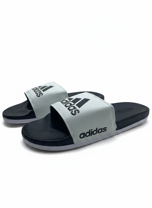 Adidas Adilette Comfort Slides - Cloud White / Core Black / Core Black
