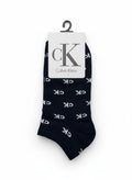 Calvin Klein Black Ankle Socks With All-Over CK Logo Pattern
