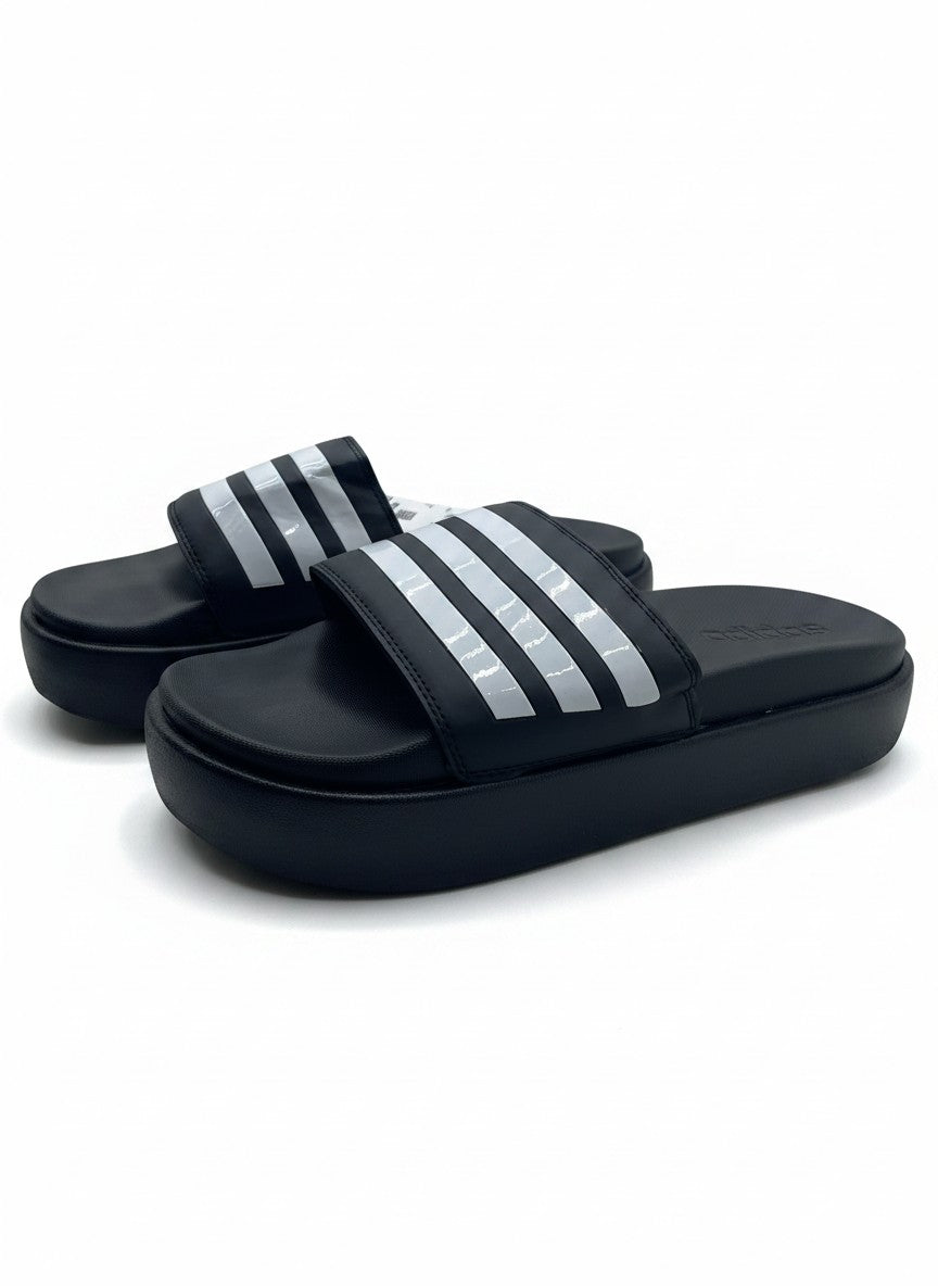 Adidas Adilette Comfort Slides - Core Black / Cloud White / Core Black