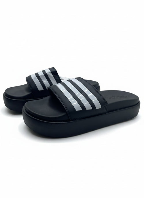 Adidas Adilette Comfort Slides - Core Black / Cloud White / Core Black