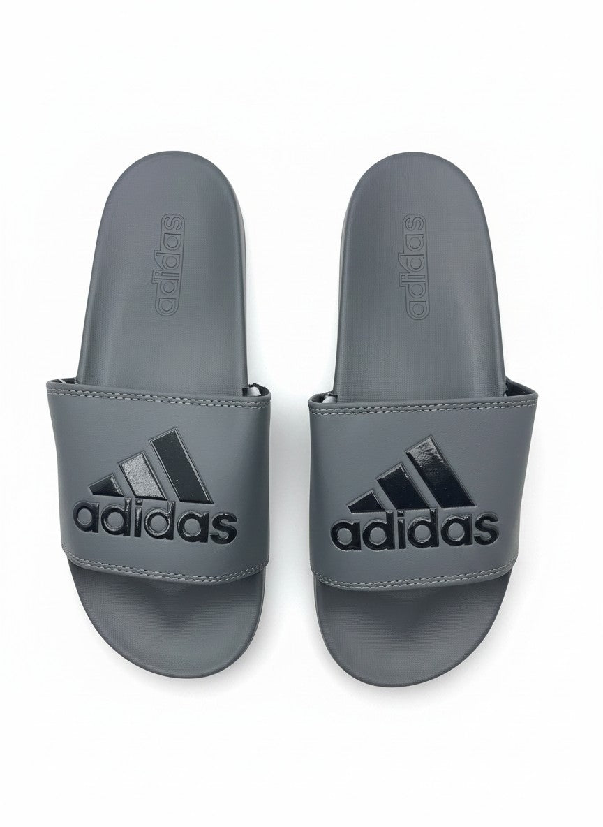 Adidas Adilette Comfort Slides - Grey Two / Charcoal Solid Grey / Grey Two