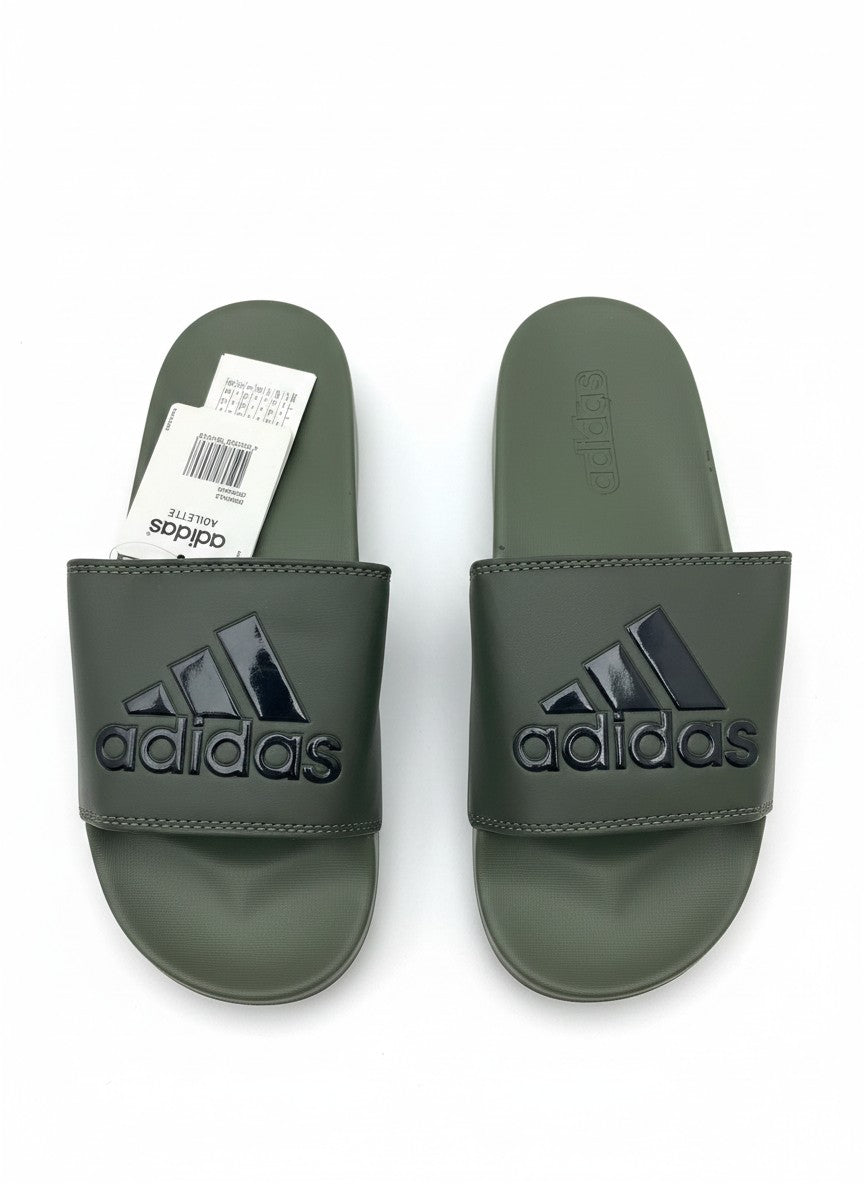 Adidas Adilette Comfort Slides - Olive Green