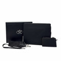 Prada Triangle Leather Shoulder Bag - Black