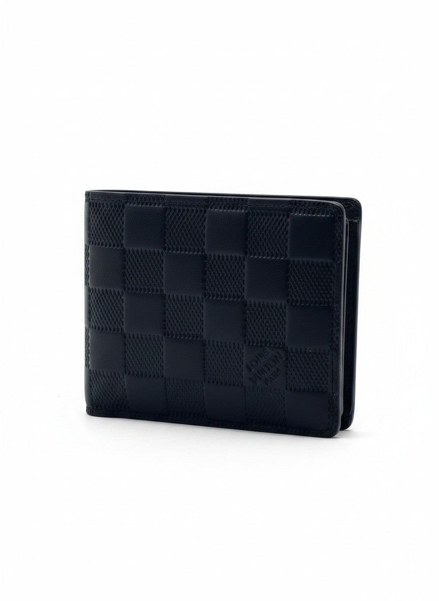 Louis Vuitton Black Damier Bifold Wallet With Coin Pocket