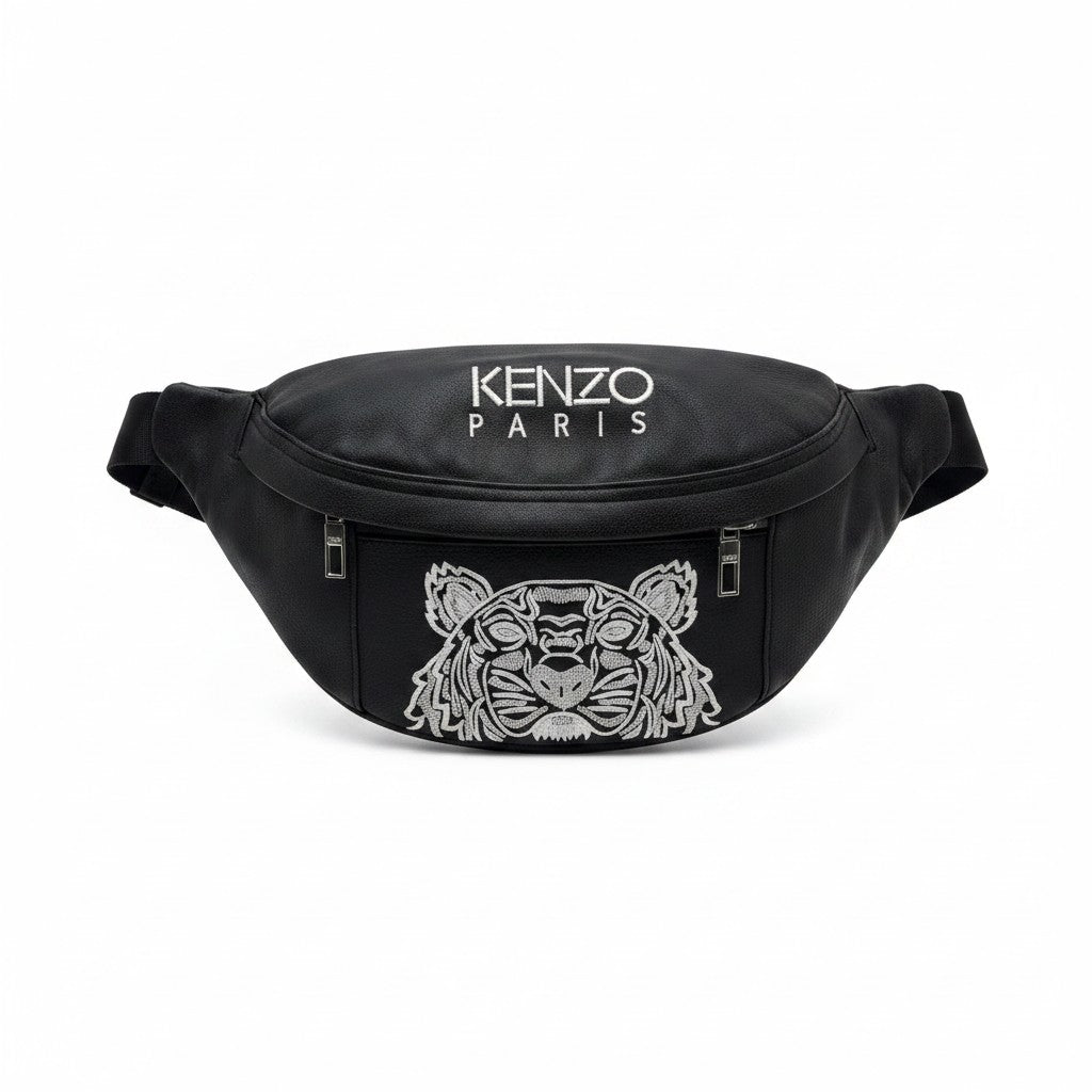 Kenzo Tiger Embroidered Belt Bag - Black