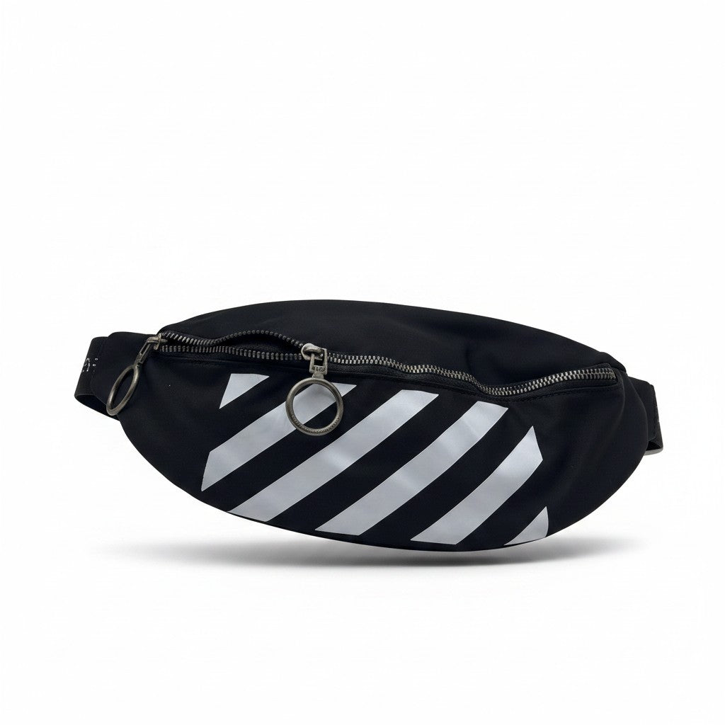 OFF-WHITE Fannypack Diag White Black Yellow
