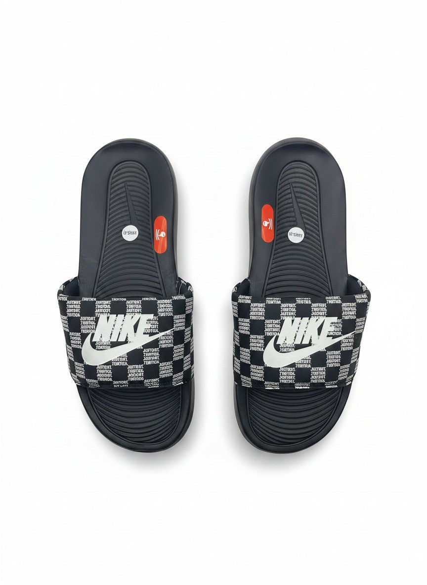 Nike Victori One Men’s Printed Slides - Black / Black / White