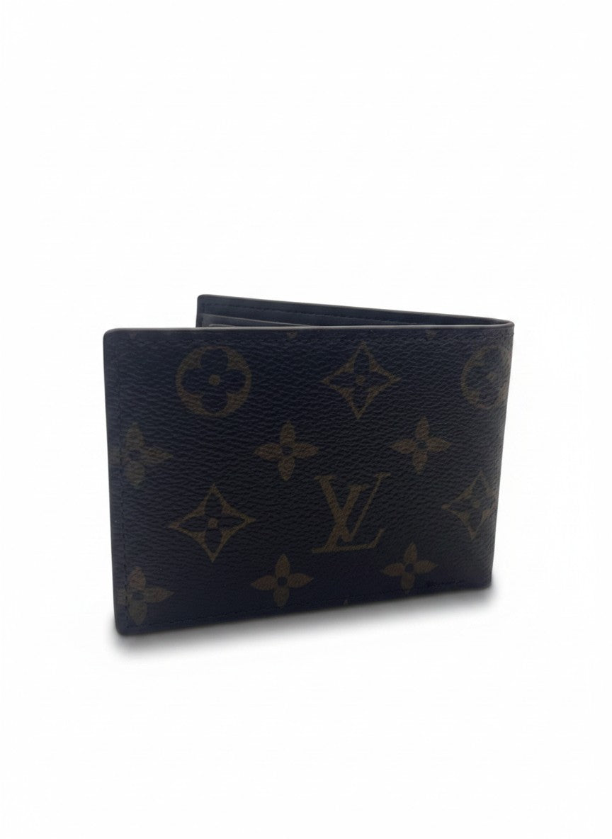 Louis Vuitton Brown Monogram Bifold Wallet With Green Character Patch