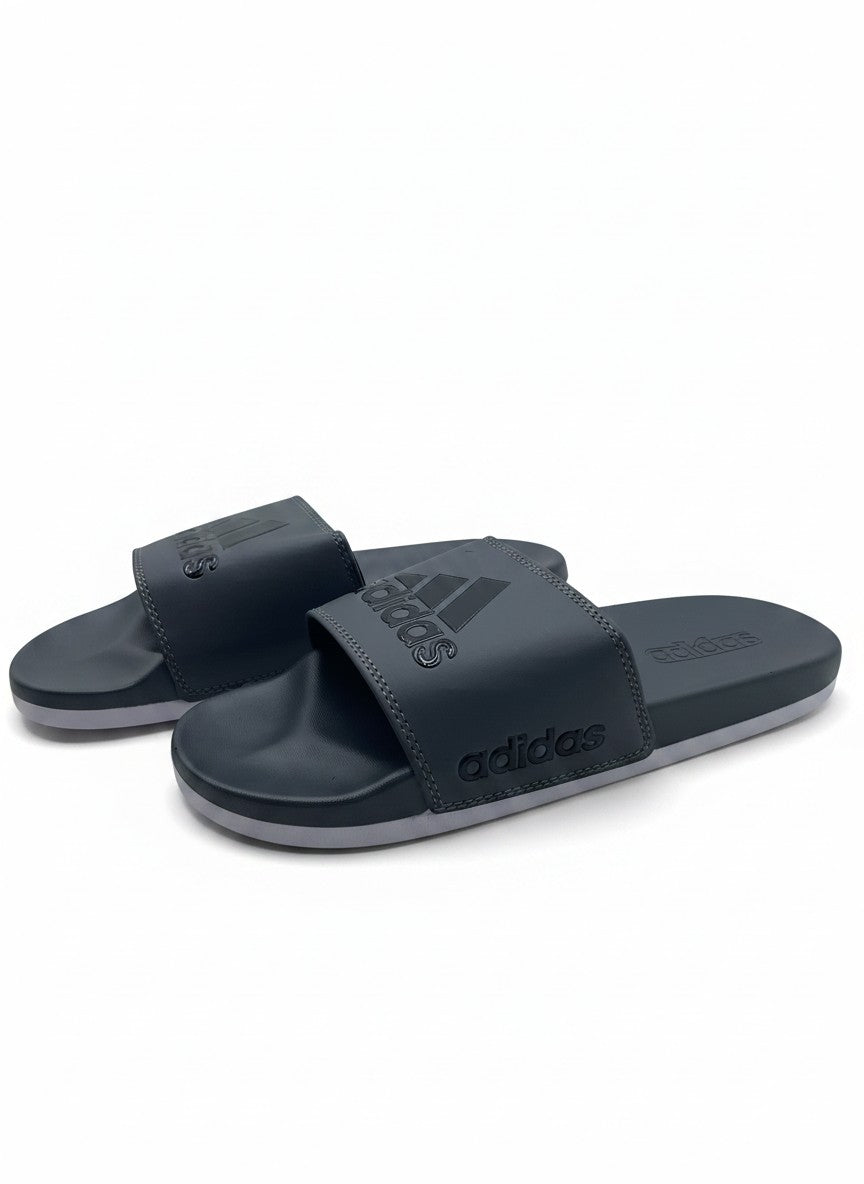 Adidas Adilette Comfort Slides - Grey Two / Charcoal Solid Grey / Grey Two