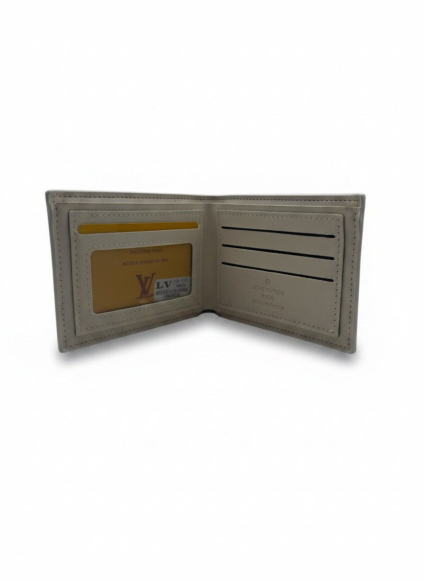 Louis Vuitton White Multicolor Monogram Bifold Wallet With Beige Interior