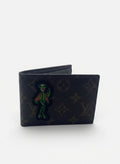 Louis Vuitton Brown Monogram Bifold Wallet With Green Character Patch