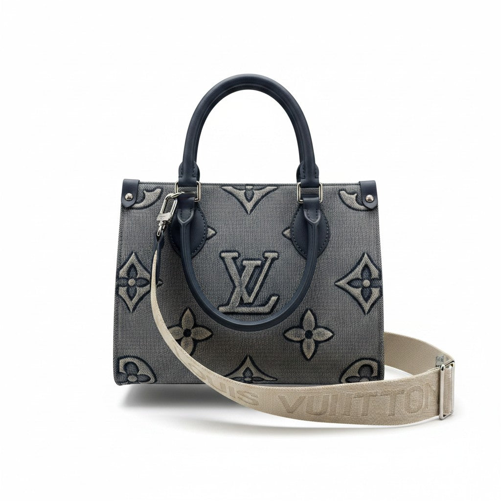 Louis Vuitton OnTheGo MM Monogram Denim - Blue Denim