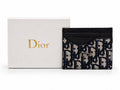 Dior Card Holder - Black Dior Oblique Jacquard and Black Grained Calfskin