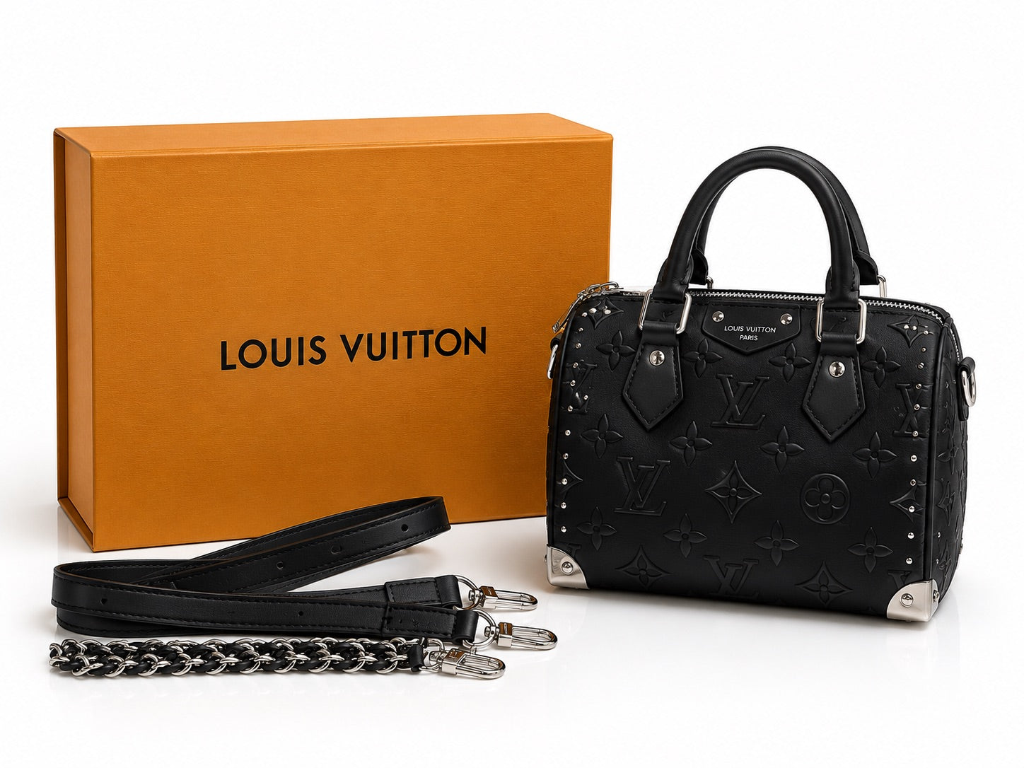 Louis Vuitton Speedy Bandoulière 20 - Black Monogram Empreinte Leather