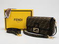 Fendi Baguette Bag - Brown FF Jacquard