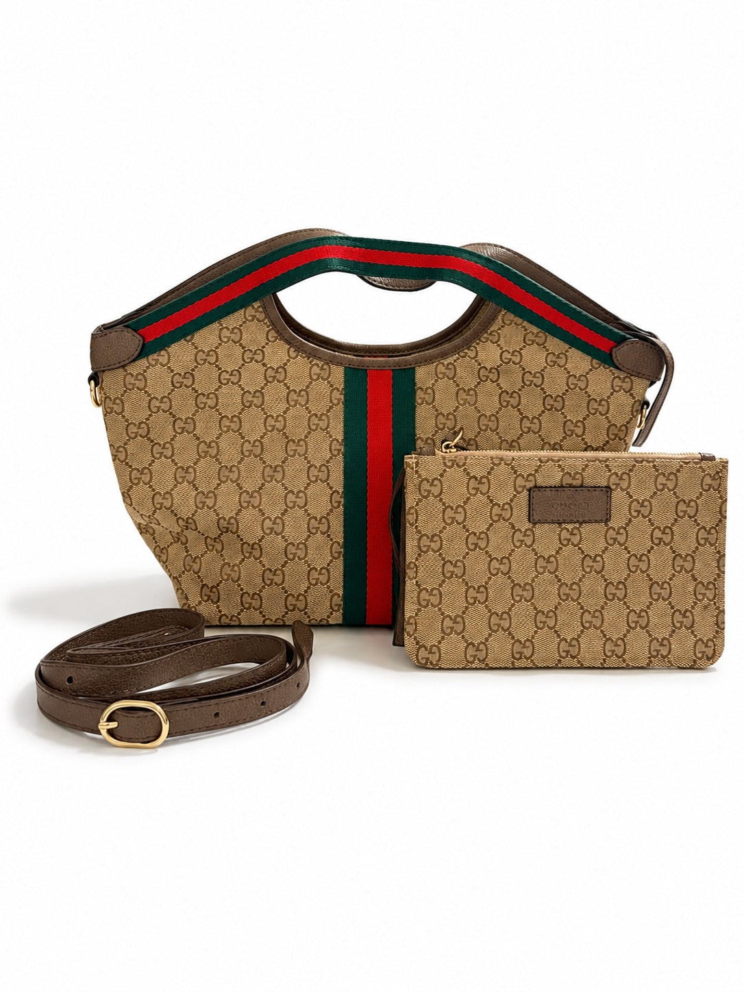 Gucci Giglio Small Tote Bag Beige & Ebony GG Supreme