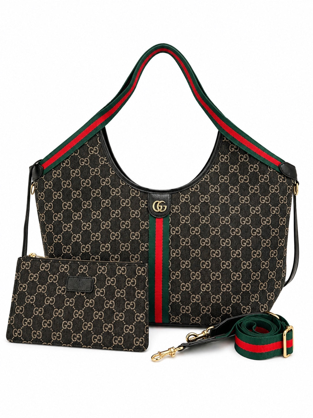 Gucci Giglio Tote Bag Black GG Monogram