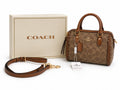 Coach Signature Rowan Satchel Bag - Brown / Tan