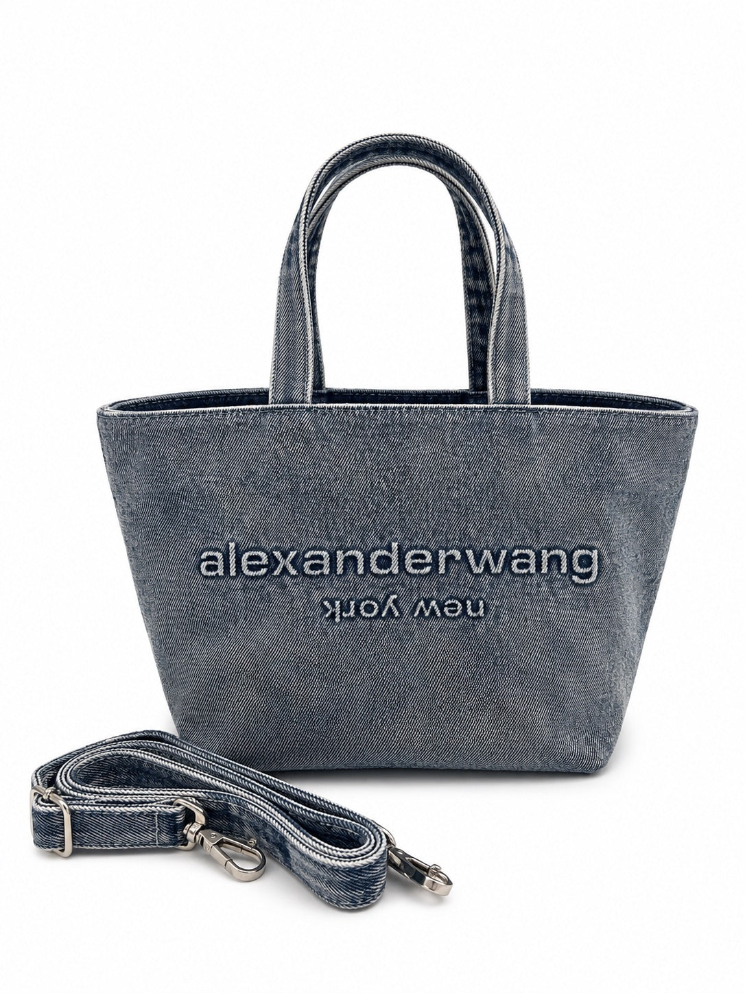 Alexander Wang Punch Mini Tote Bag Denim Blue
