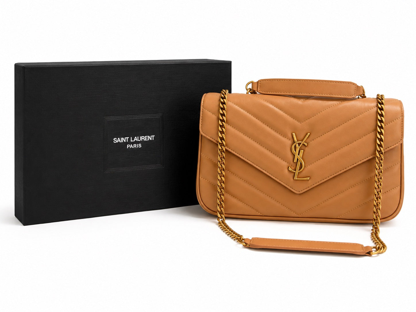 Saint Laurent Toy Puffer Bag - Tan Brown