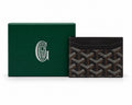 Goyard Saint-Sulpice Card Wallet - Black / Tan Goyardine Canvas