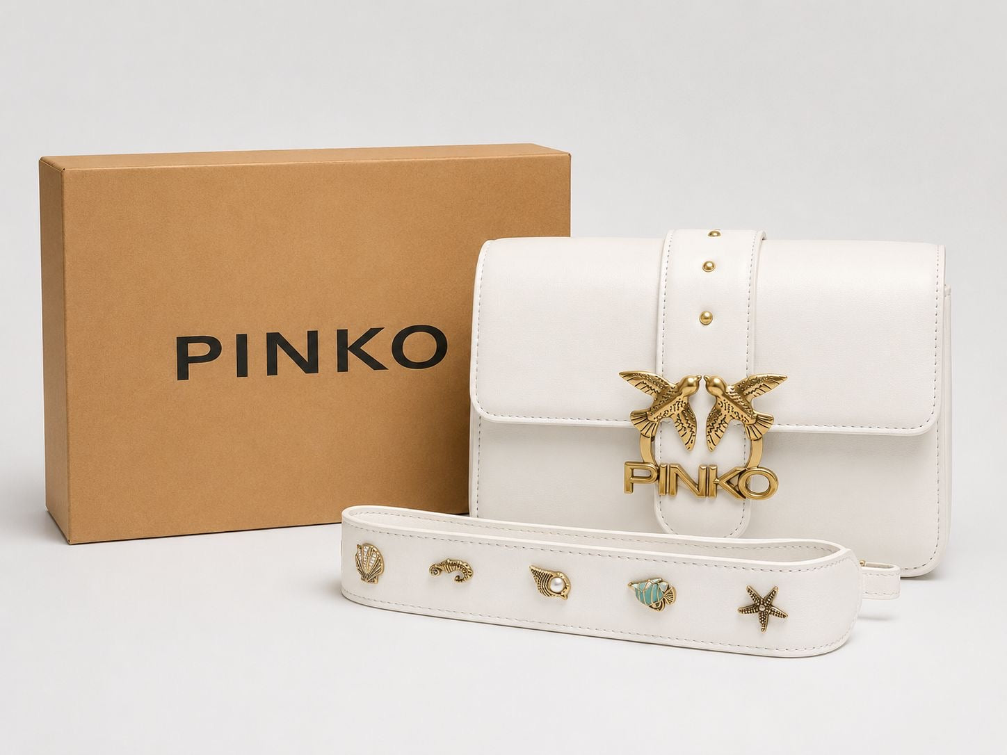 Pinko Love Bag - White / Gold