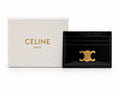 Celine Card Holder Triomphe - Black Shiny Calfskin