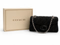 Coach Tabby Shoulder Bag - Black Quilted Denim