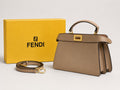 Fendi Peekaboo Top Handle Bag - Beige