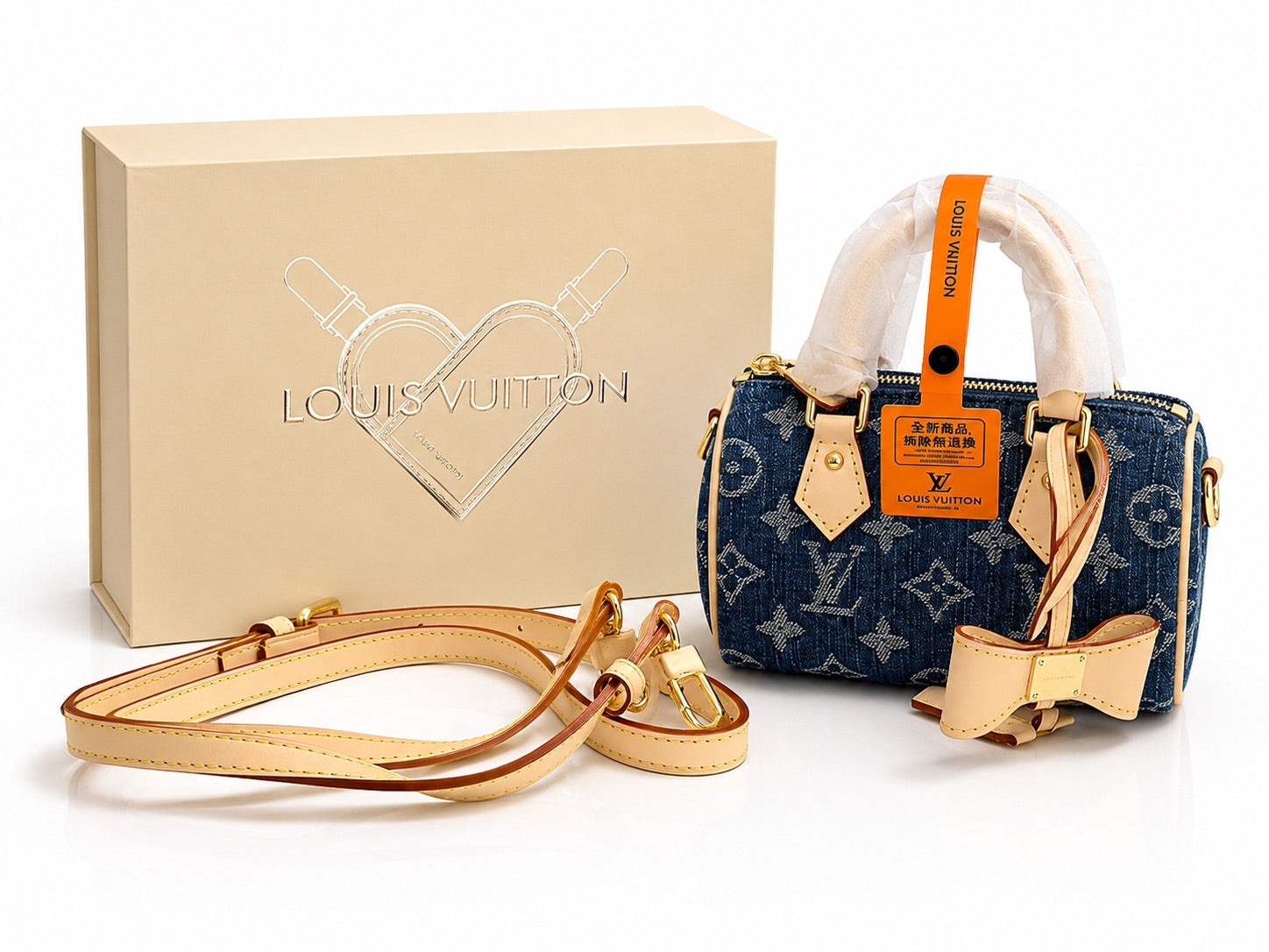 Louis Vuitton Nano Speedy - Blue Monogram Denim