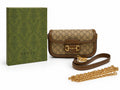 Gucci Horsebit 1955 Small Shoulder Bag - Beige / Brown GG Supreme