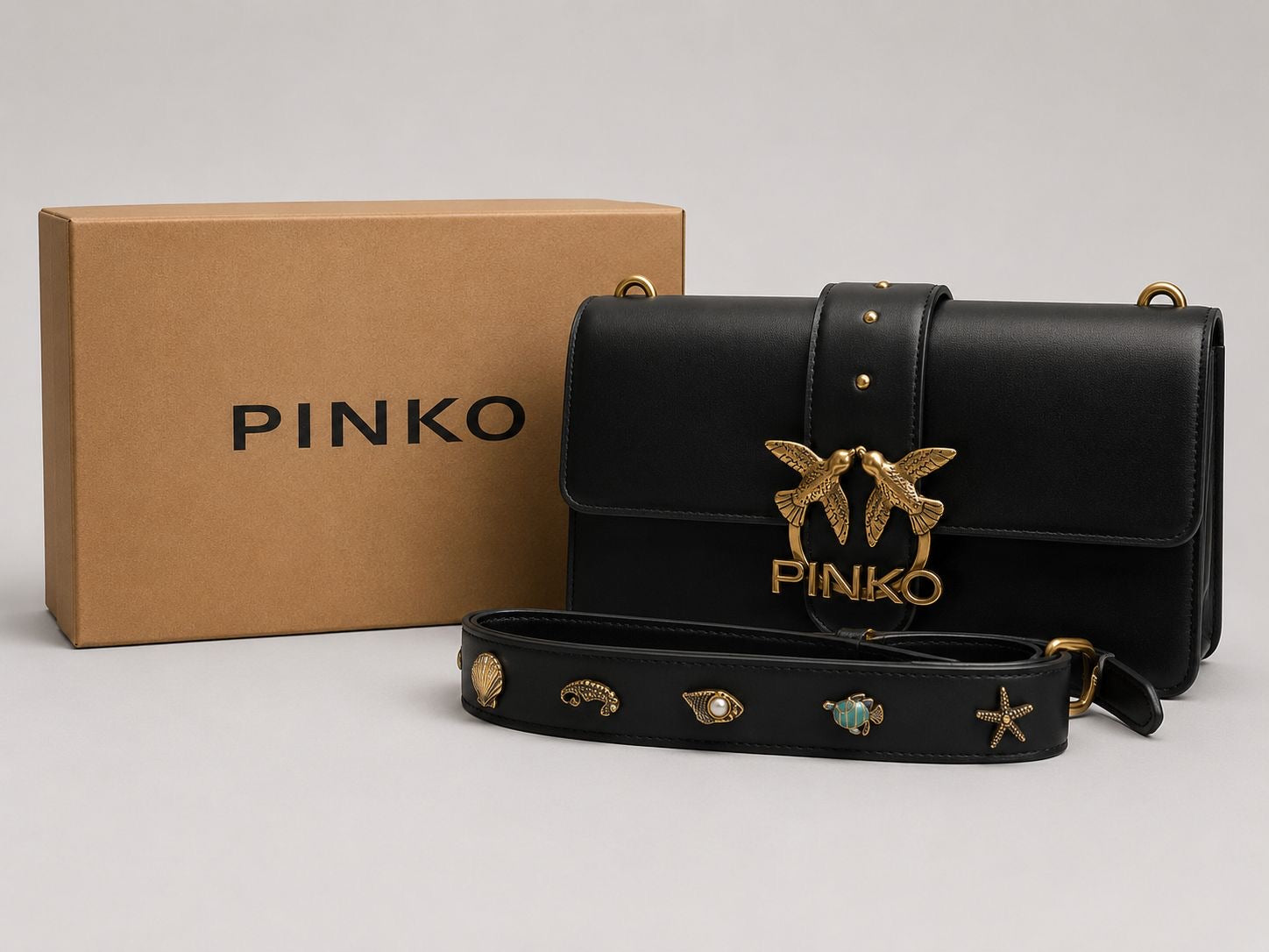 Pinko Love Bag - Black/ Gold