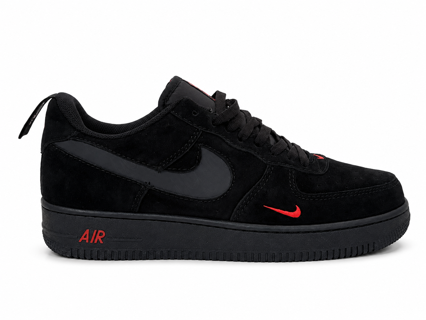 Nike Air Force 1 Low Black Red Mini Swoosh