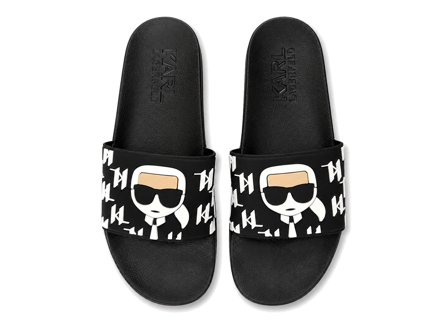 Karl Lagerfeld Ikon Kondo Pool Slides - Black