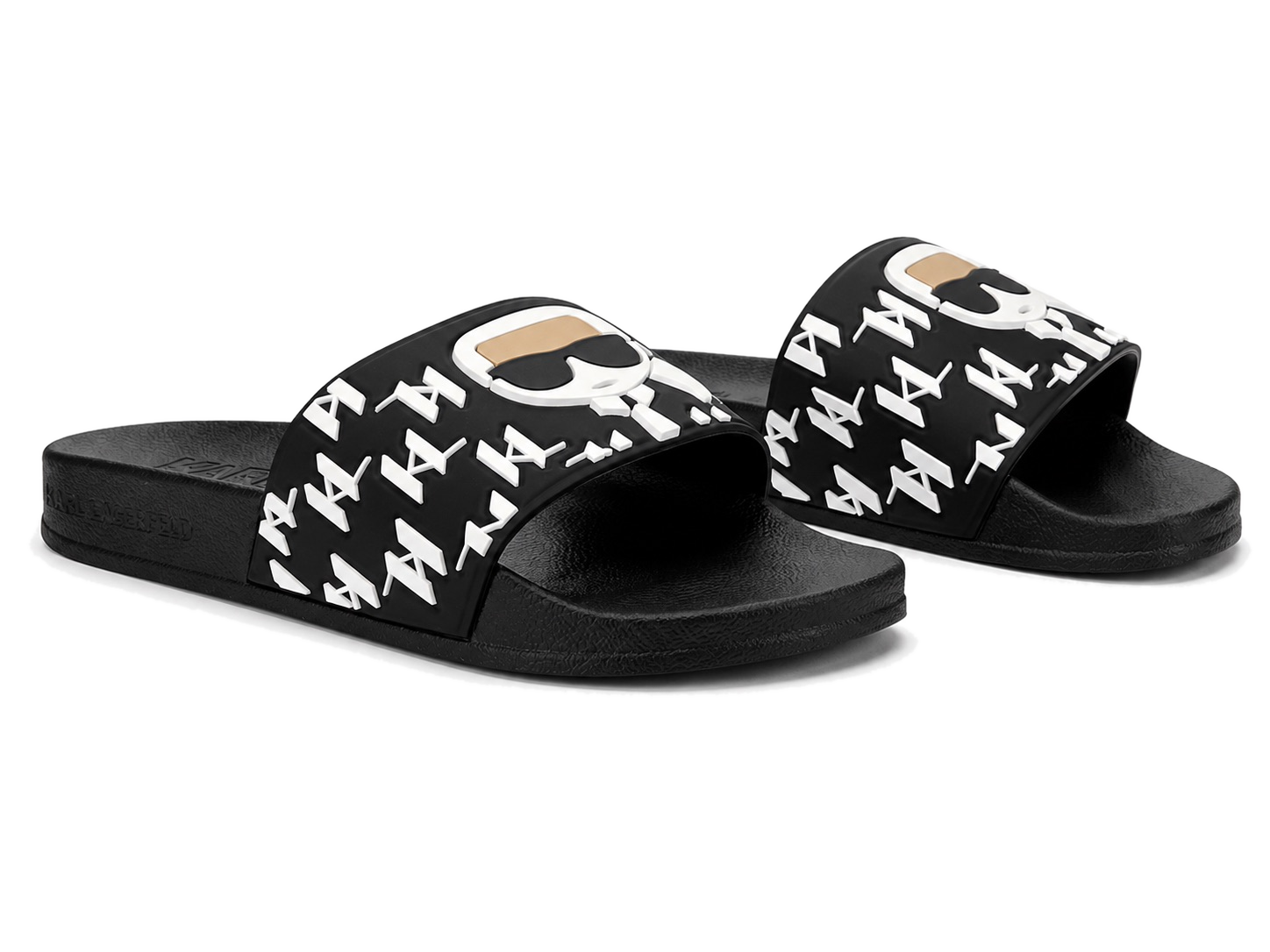 Karl Lagerfeld Ikon Kondo Pool Slides - Black