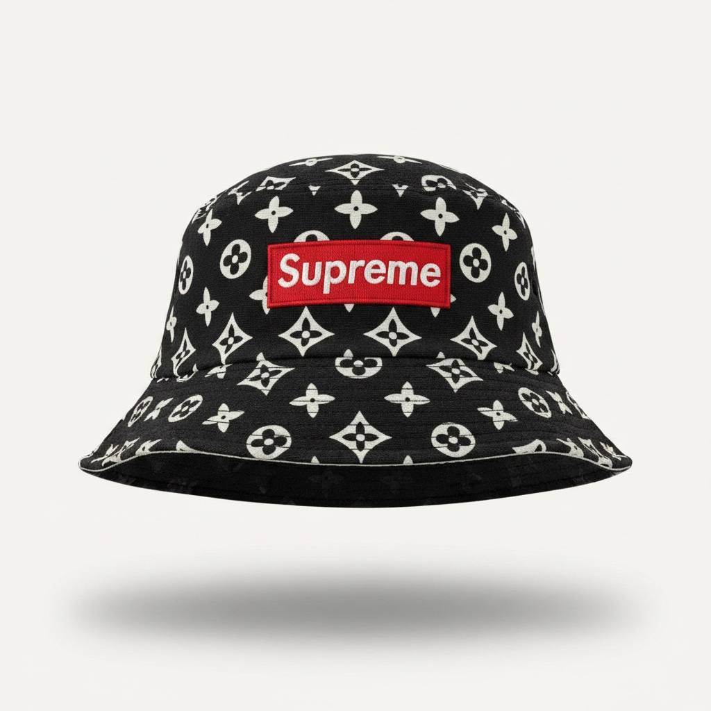 Louis Vuitton x Supreme Reversible Bucket Hat White / Black