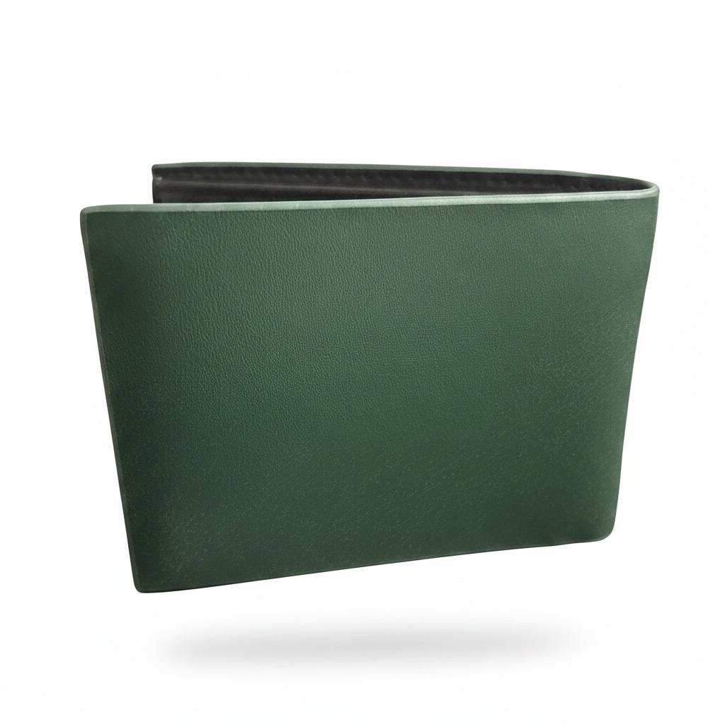 Rolex Green Bifold Wallet With Gold Crown Logo