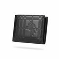 Burberry Black Check Bifold Wallet With Embossed Knight Logo