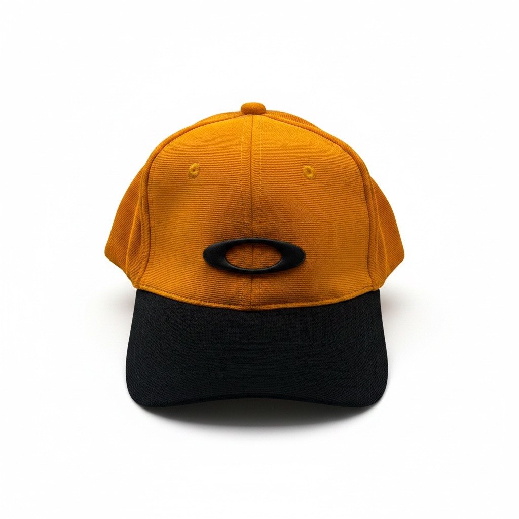 Oakley Orange and Black Curved Brim Cap With Front Logo