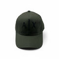 A|X Armani Exchange Olive Green Curved Brim Cap With Black Logo