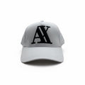 A|X Armani Exchange White Curved Brim Cap With Black Logo