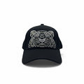 Kenzo Black Curved Brim Cap With Tiger Embroidery