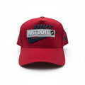Nike Red Curved Brim Cap With Just Do It Logo Patch