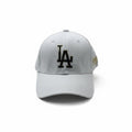Los Angeles Dodgers White Curved Brim Cap With Black LA Logo