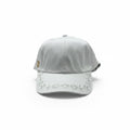 Louis Vuitton White Satin Curved Brim Cap With Monogram Brim Embroidery
