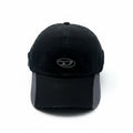 Diesel Black Curved Brim Cap With Grey Side Panel Detail